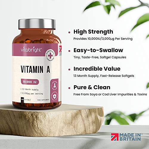 High Strength Vitamin A Softgels - 400 Capsules