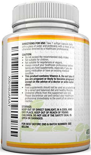 High Strength Vitamin A 8000 IU Softgels 365 Count