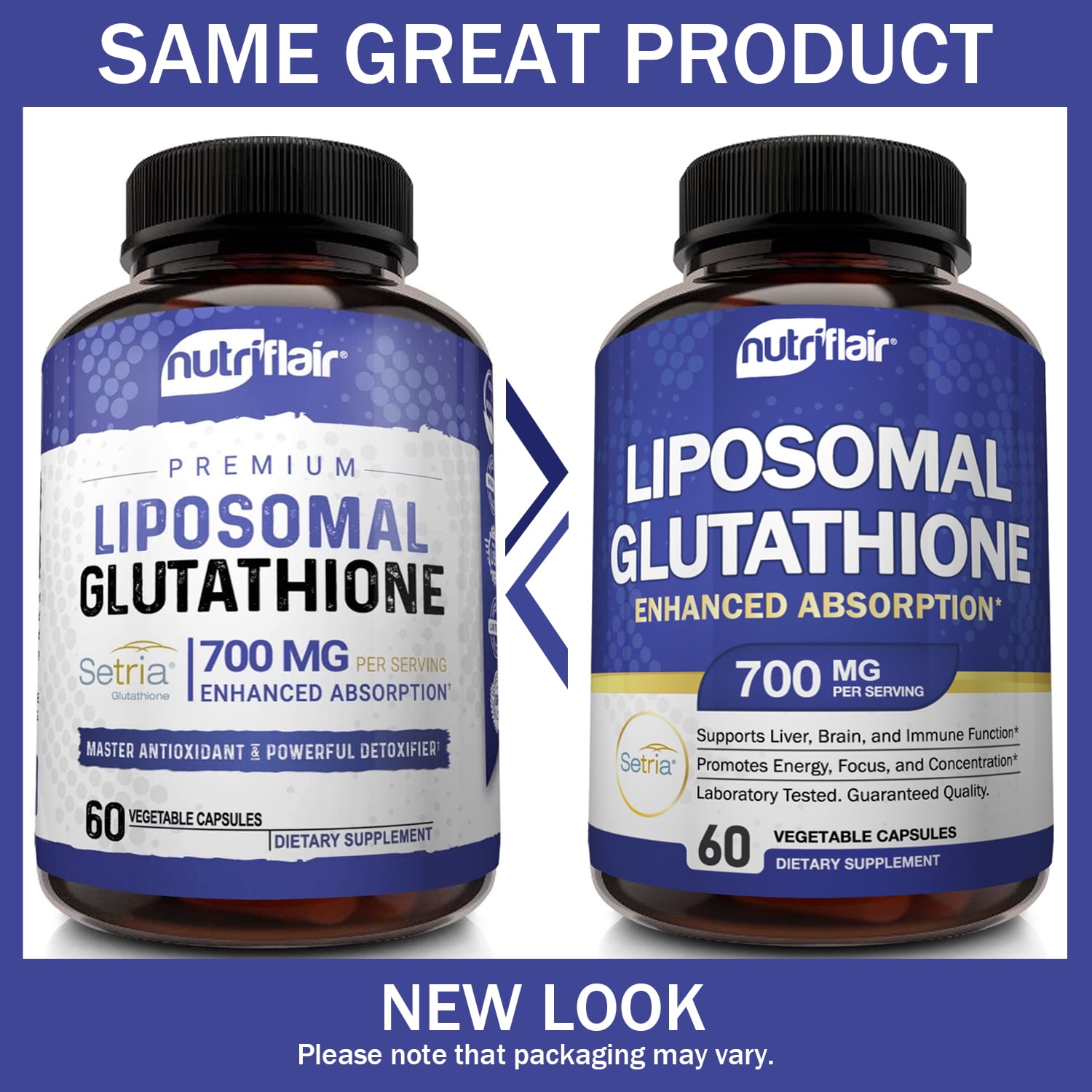 Liposomal Glutathione 700mg Supplement by Nutriflair