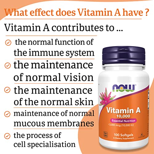 Now Foods High-Potency Vitamin A, 100 Capsules