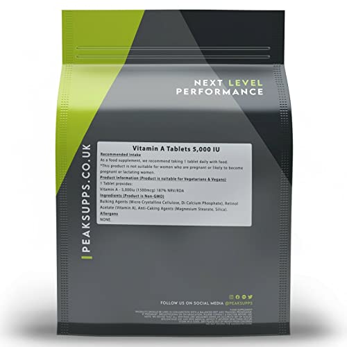 Vitamin A 5000 IU Tablets - 90 Count
