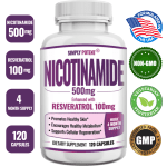 Nicotinamide 500mg & Resveratrol 100mg Veggie Capsules