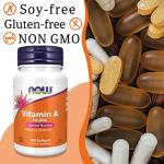 Now Foods High-Potency Vitamin A, 100 Capsules