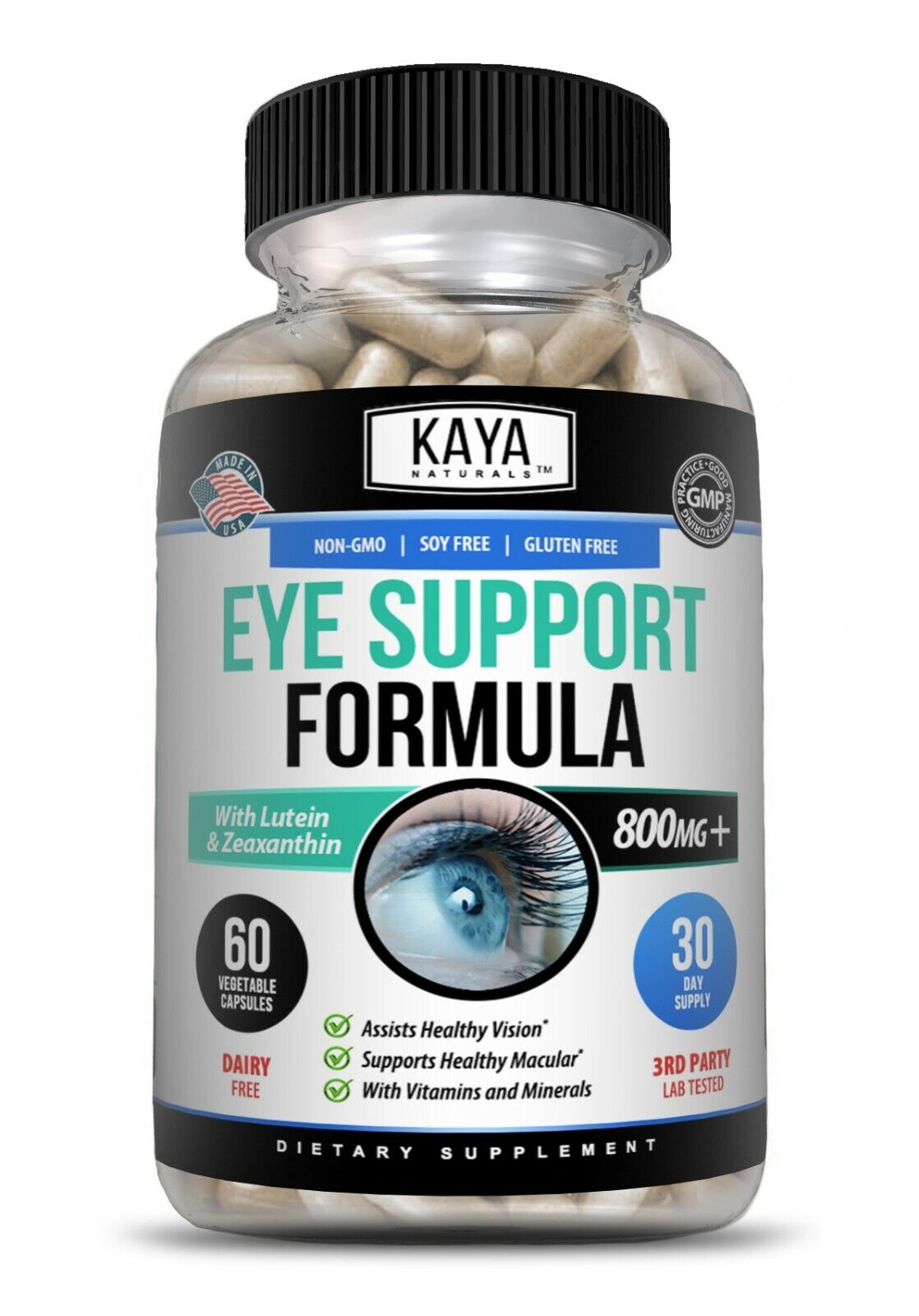 Kaya Naturals Eye Health Supplement with Lutein & Zeaxanthin