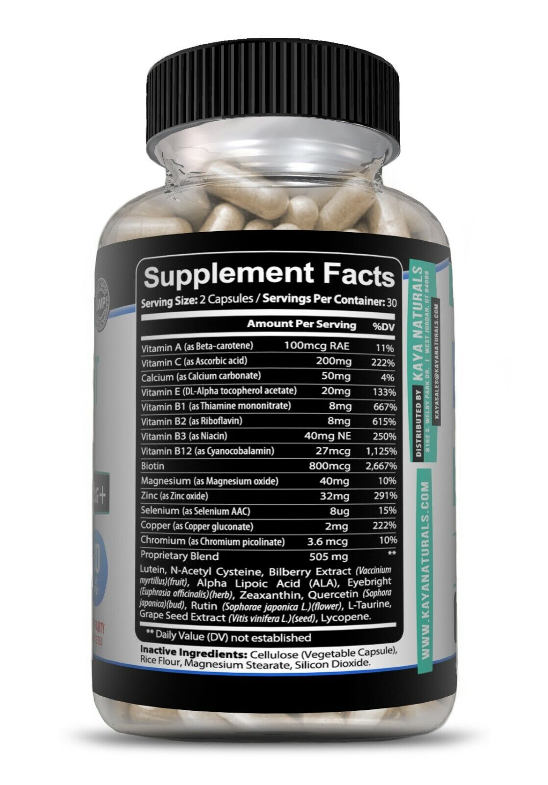 Kaya Naturals Eye Health Supplement with Lutein & Zeaxanthin