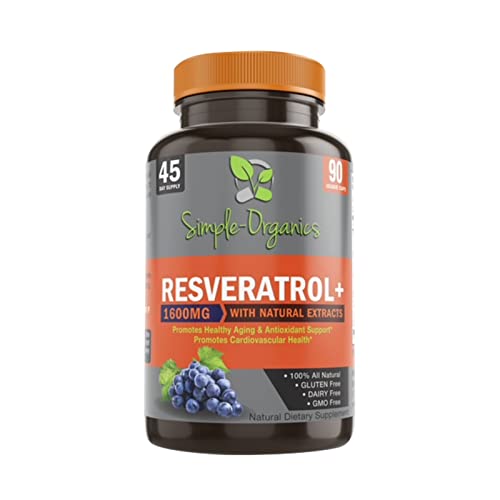 Simple-Organics Resveratrol 1600mg Antioxidant Complex