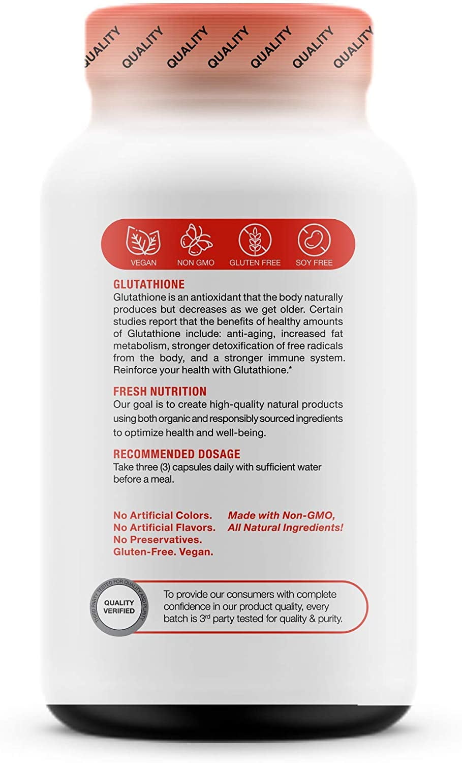 Fresh Nutrition Glutathione 500mg - 90 Caps