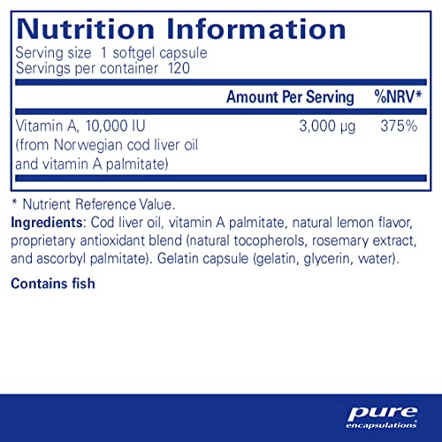 Pure Encapsulations Vitamin A 10,000 IU Softgels