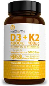 Vitamin D3 4000iu & K2 100ug Vegetarian Tablets