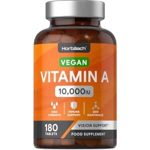 High Strength Vitamin A Tablets 10000iu, 180 Count