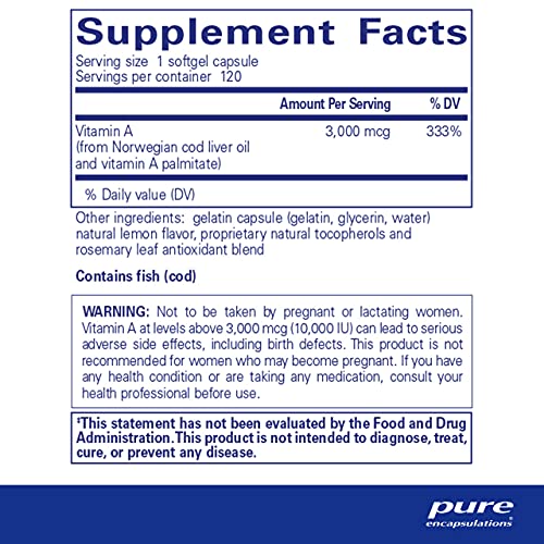 Pure Encapsulations Vitamin A 10,000 IU Softgels