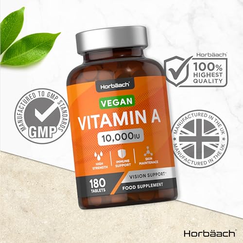 High Strength Vitamin A Tablets 10000iu, 180 Count