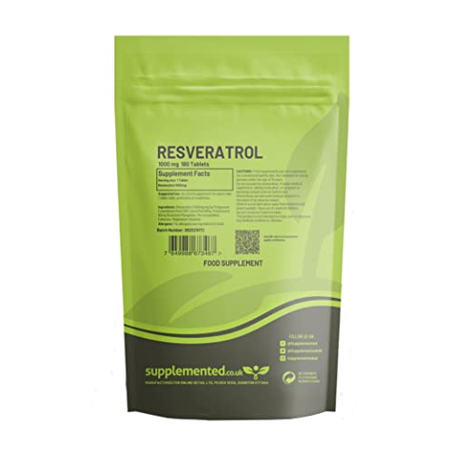 Premium Resveratrol 1000mg - 180 Vegan Tablets
