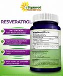 Natural Resveratrol 1000mg Max Strength Antioxidant Capsules