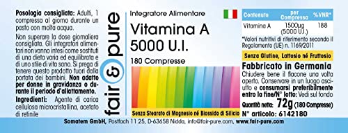 Fair & Pure Vitamin A 5000 IU - 180 Tablets