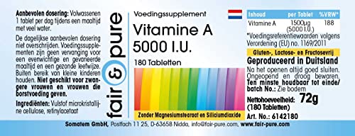 Fair & Pure Vitamin A 5000 IU - 180 Tablets