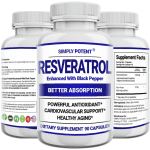 Potent 1000mg Resveratrol Supplement with Black Pepper