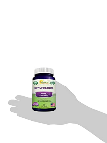 Natural Resveratrol 1000mg Max Strength Antioxidant Capsules