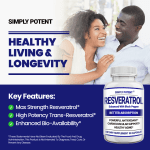 Potent 1000mg Resveratrol Supplement with Black Pepper