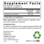 Brieofood Reduced Glutathione 500mg - 60 Capsules