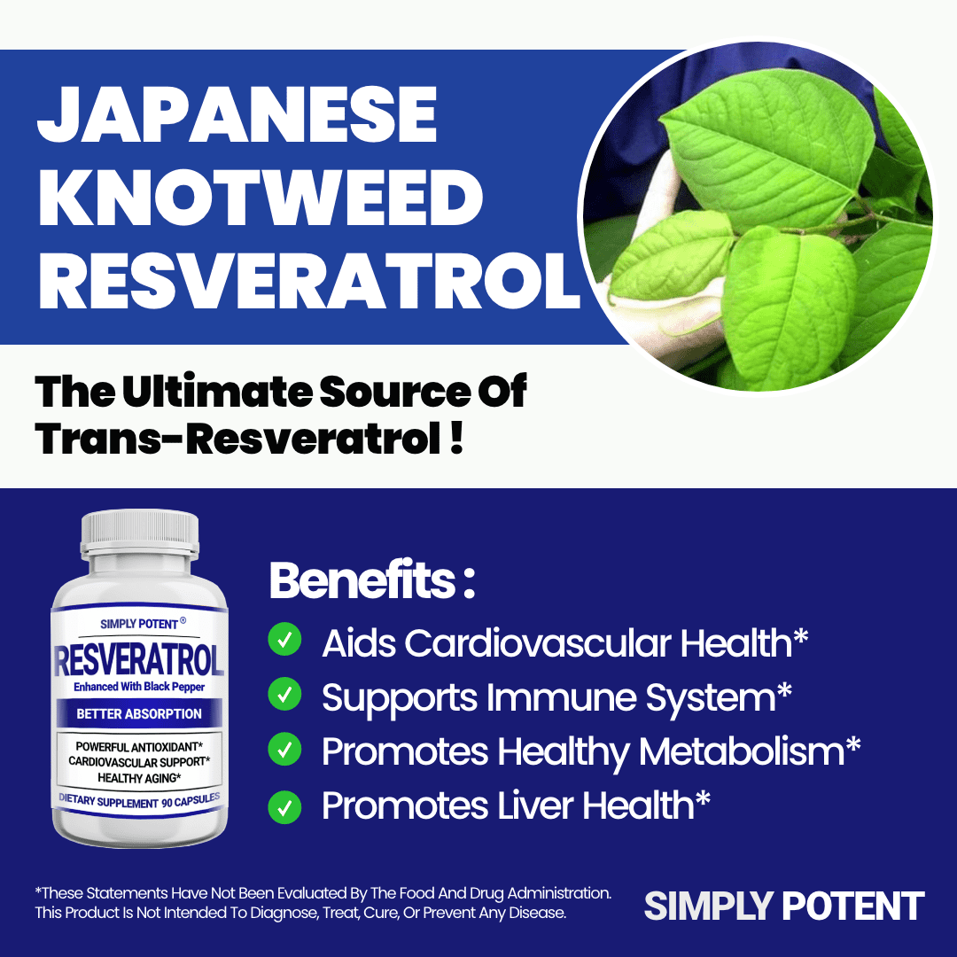 Potent 1000mg Resveratrol Supplement with Black Pepper