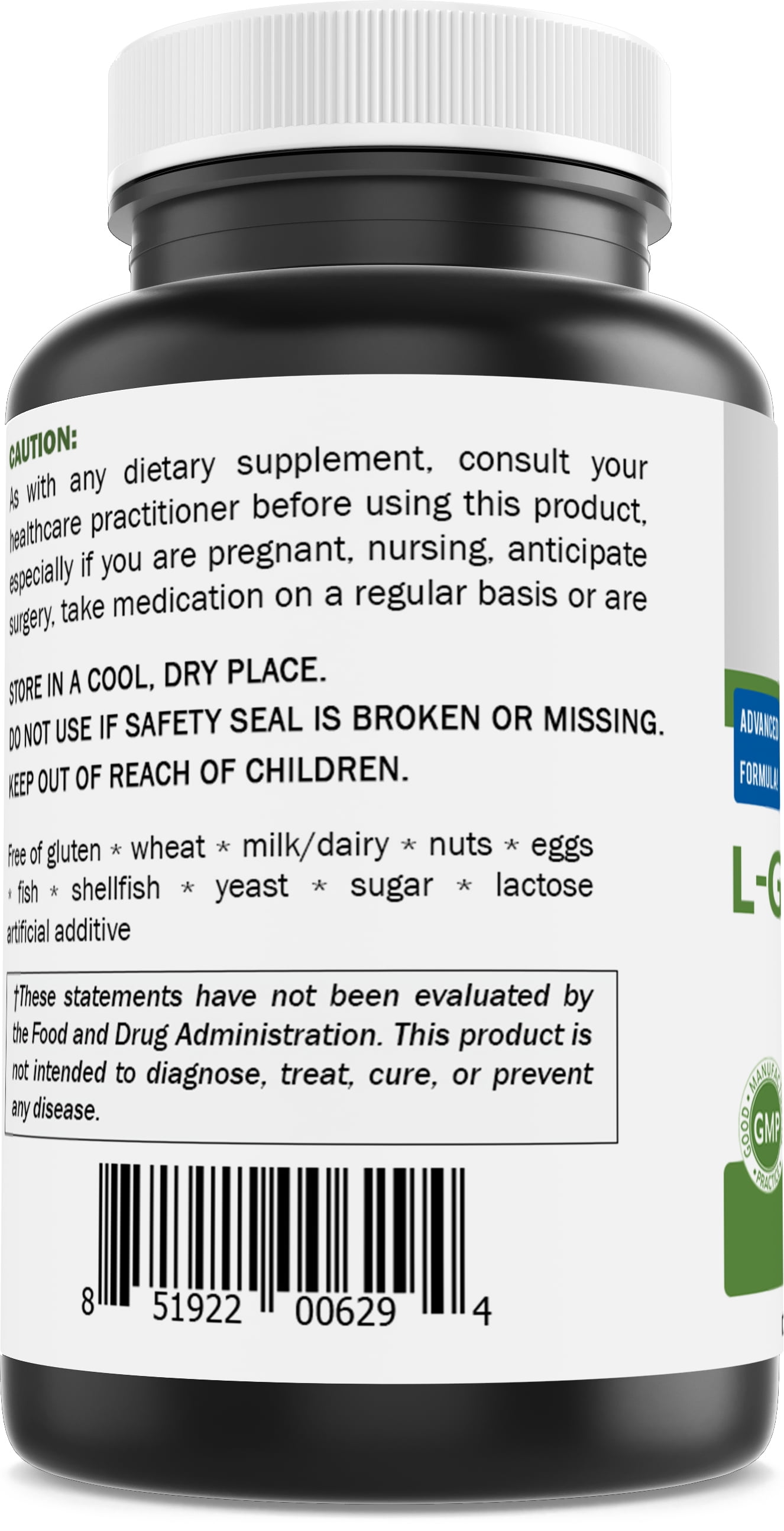 Brieofood Reduced Glutathione 500mg - 60 Capsules