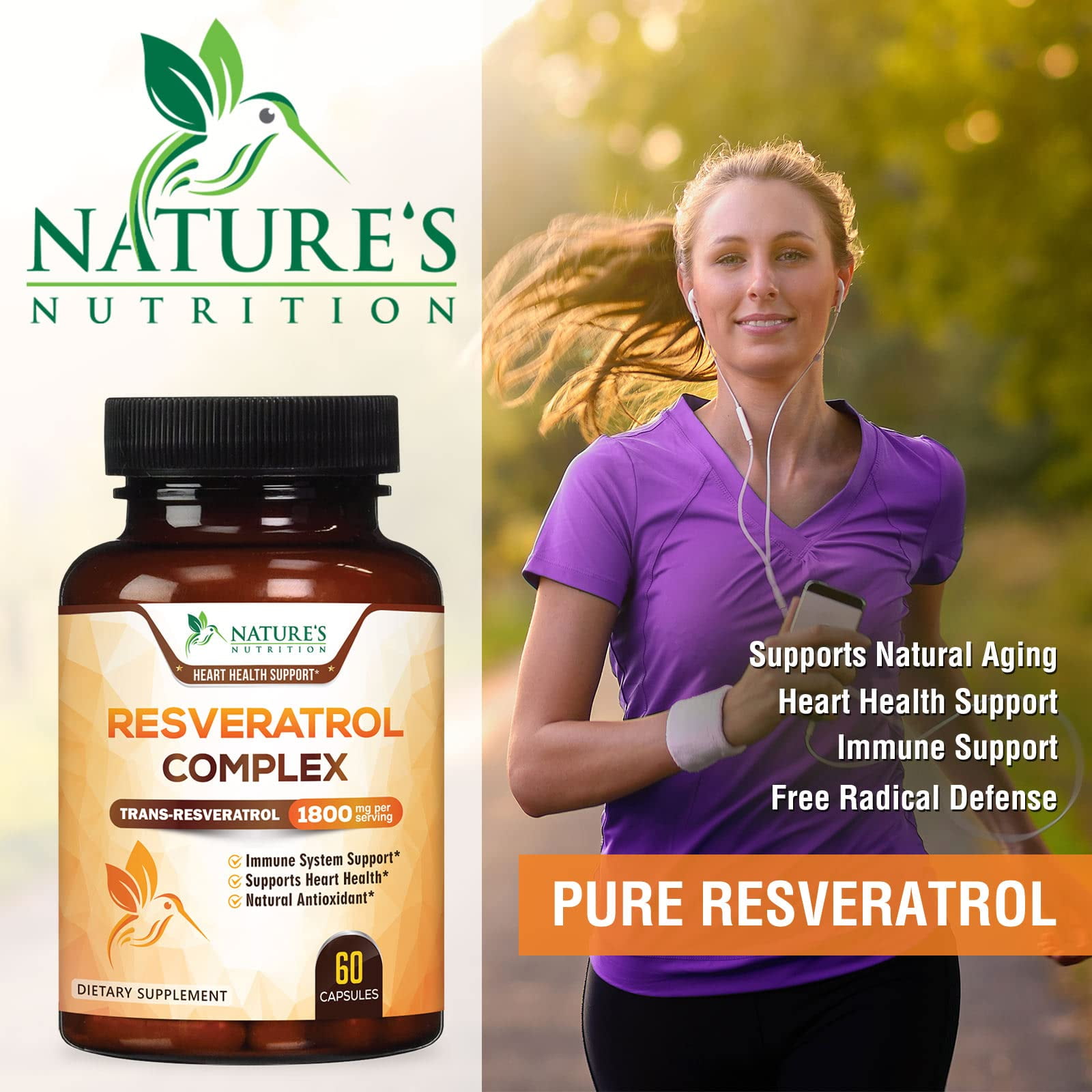 Resveratrol 1800mg - Extra Strength Antioxidant Supplement