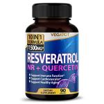 VEGATOT 10 in 1 Resveratrol with Quercetin 90 Count