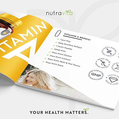 Nutravita Vitamin A 8000 IU - 365 Softgels