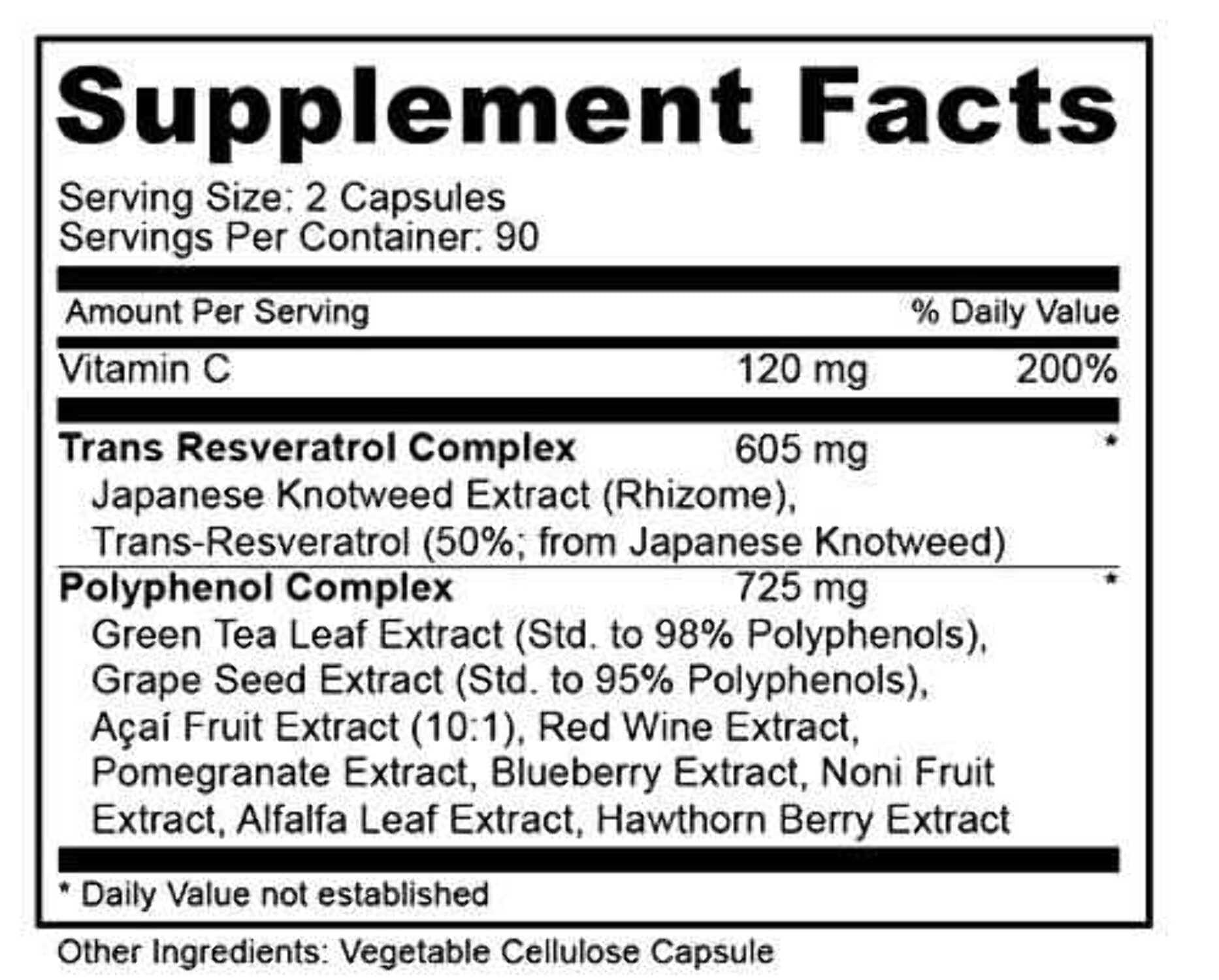 Resveratrol Supplement 1450mg for Anti-Aging Support