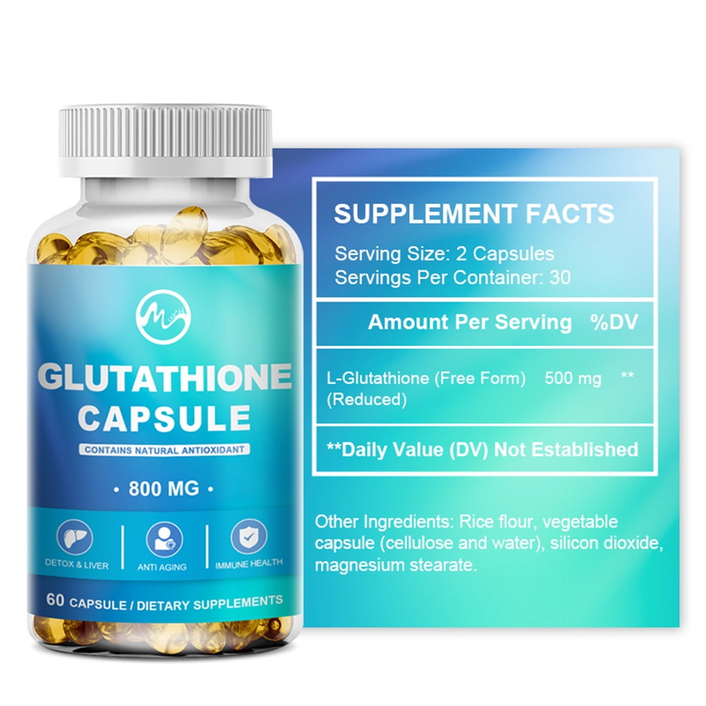 800mg Glutathione Supplement for Skin and Aging