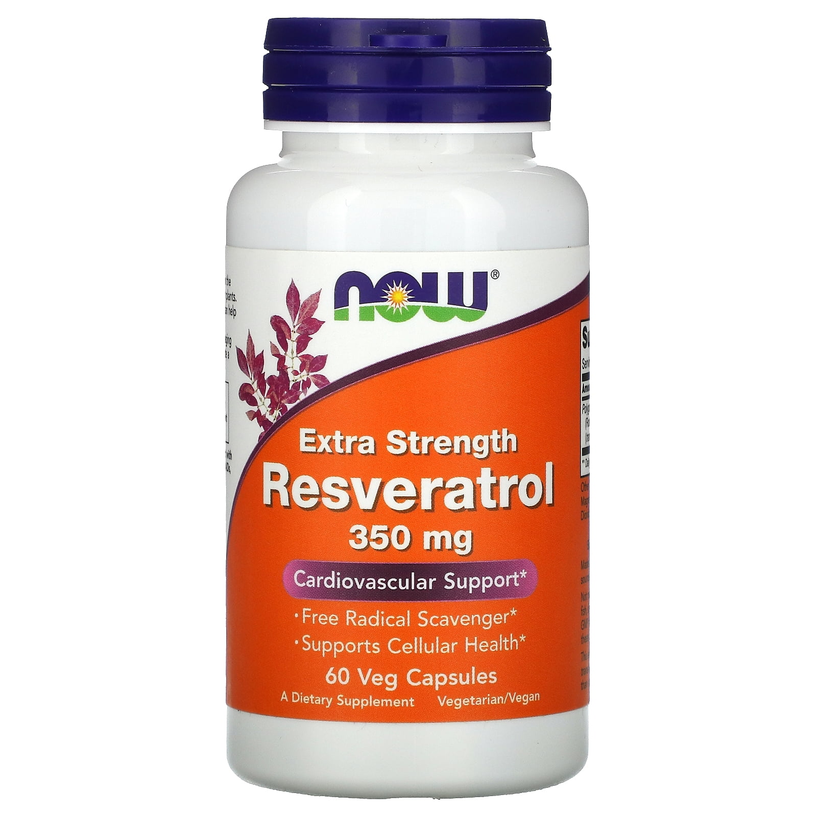 NOW Foods Resveratrol Extra Strength 350 mg Capsules