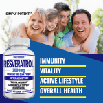 Max Strength Resveratrol 3000mg with Black Pepper