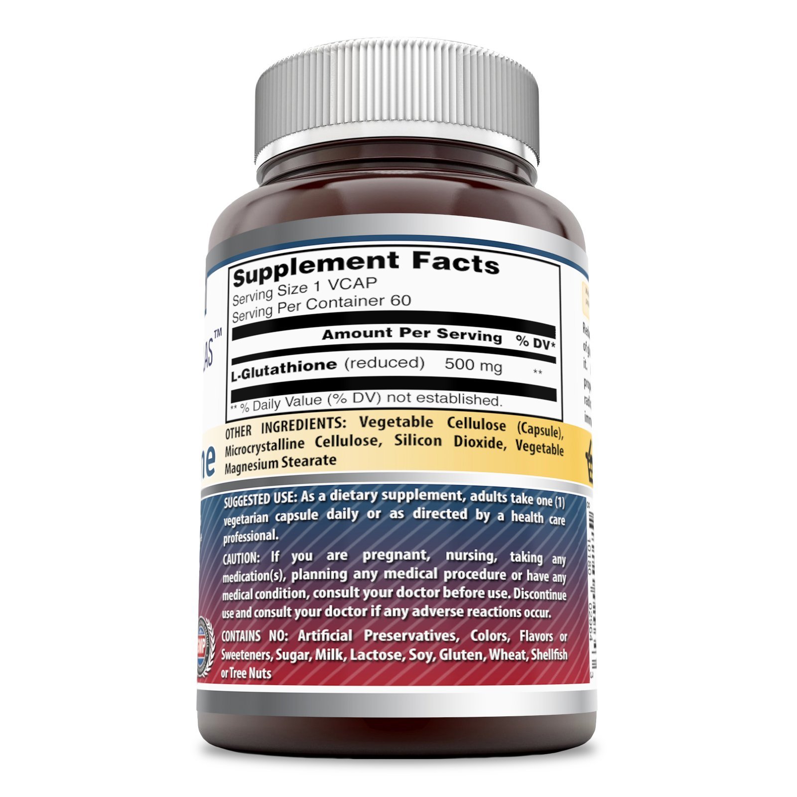 L-Glutathione 500mg Veggie Capsules for Immunity