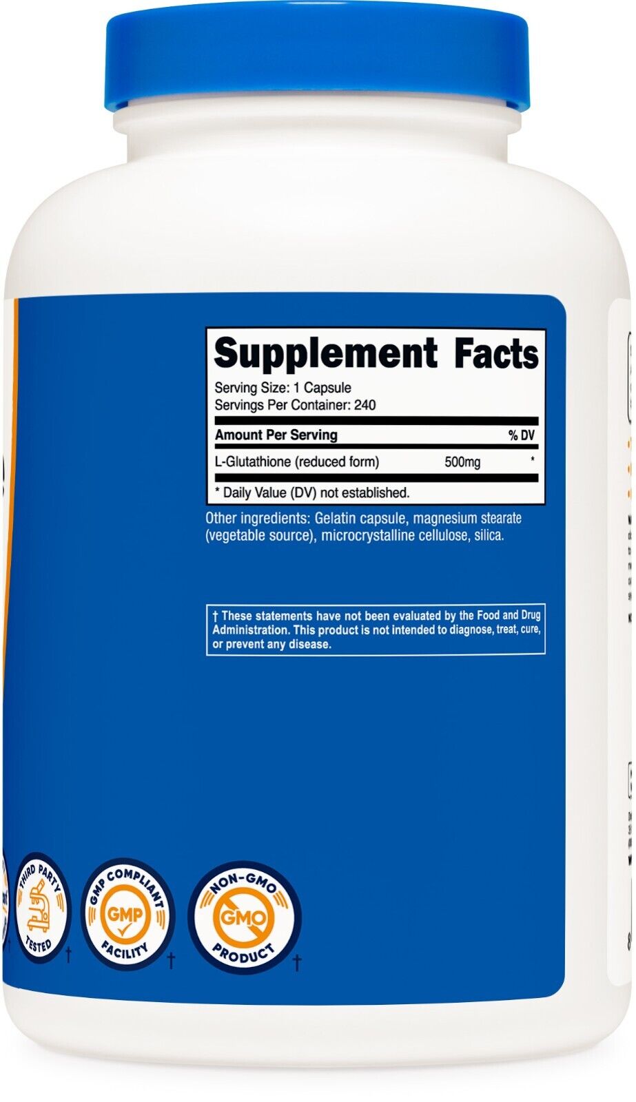 Nutricost Glutathione 500mg Capsules, 240 Count