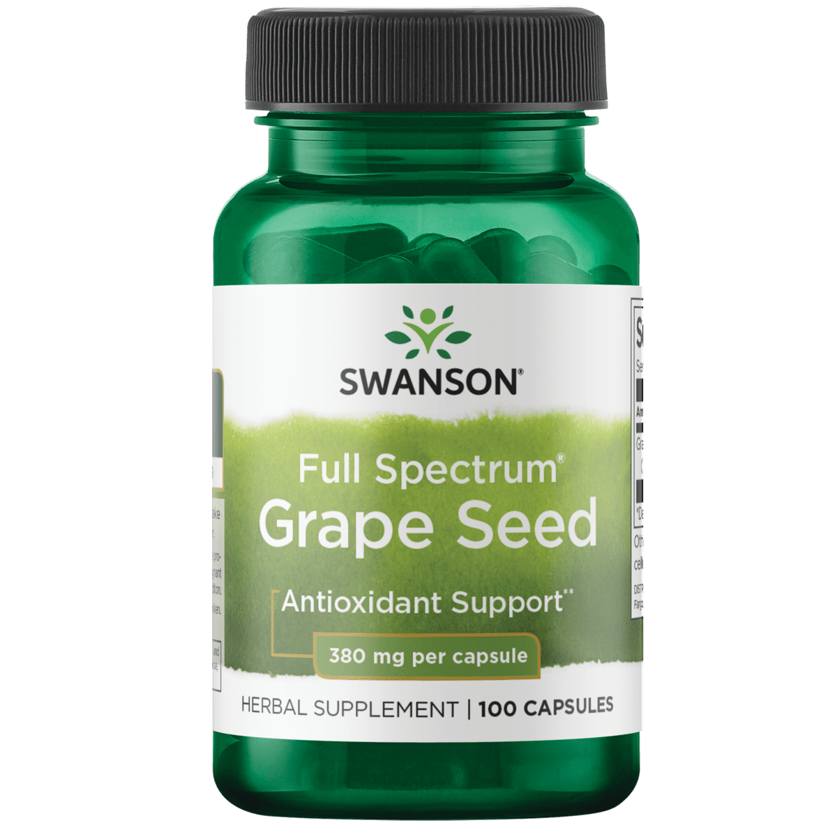 Swanson Grape Seed Capsules 380 mg, 100 Count