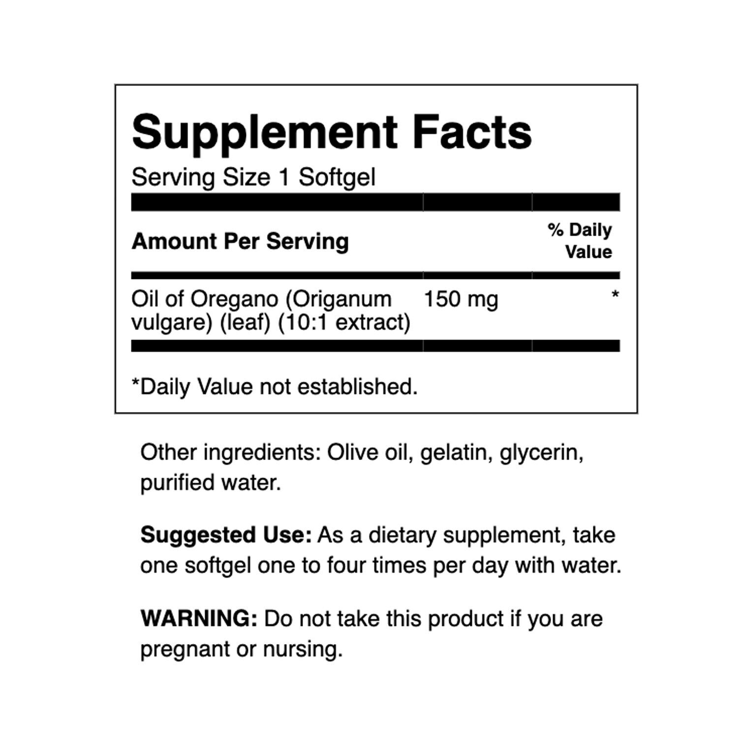 Swanson Oregano Oil Extract Softgels, 150 mg, 120 Count