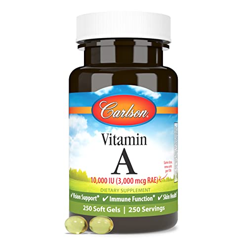 Vitamin A 10,000 IU for Vision Health, 250 Softgels