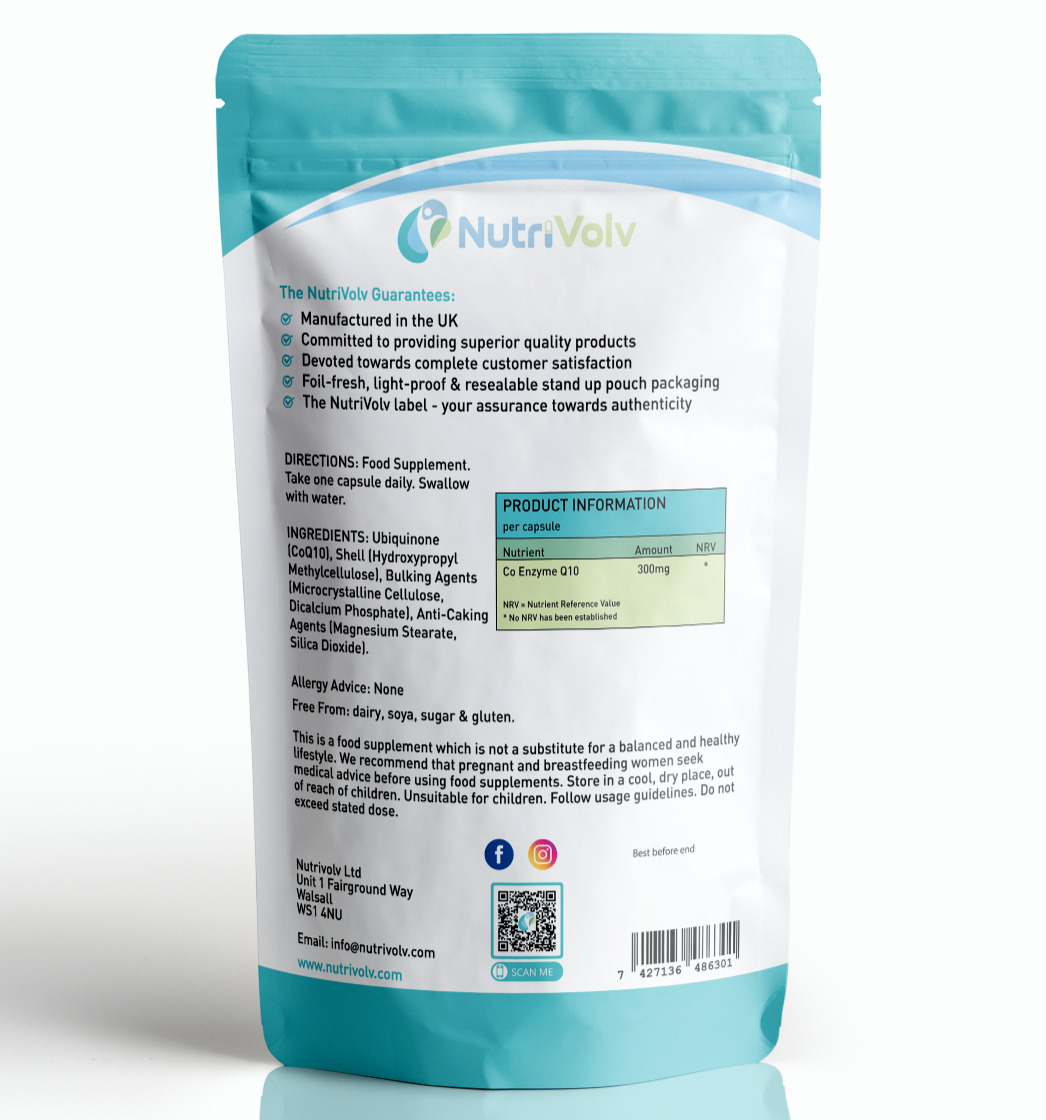Coenzyme Q10 300mg for Heart and Brain Health