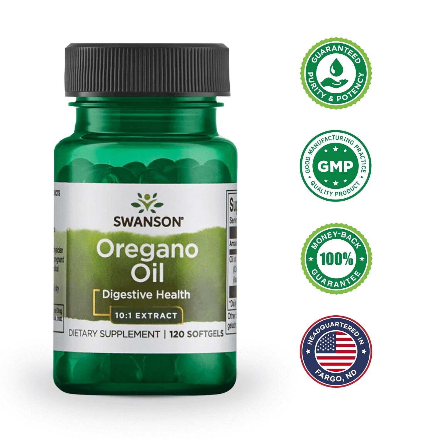 Swanson Oregano Oil Extract Softgels, 150 mg, 120 Count