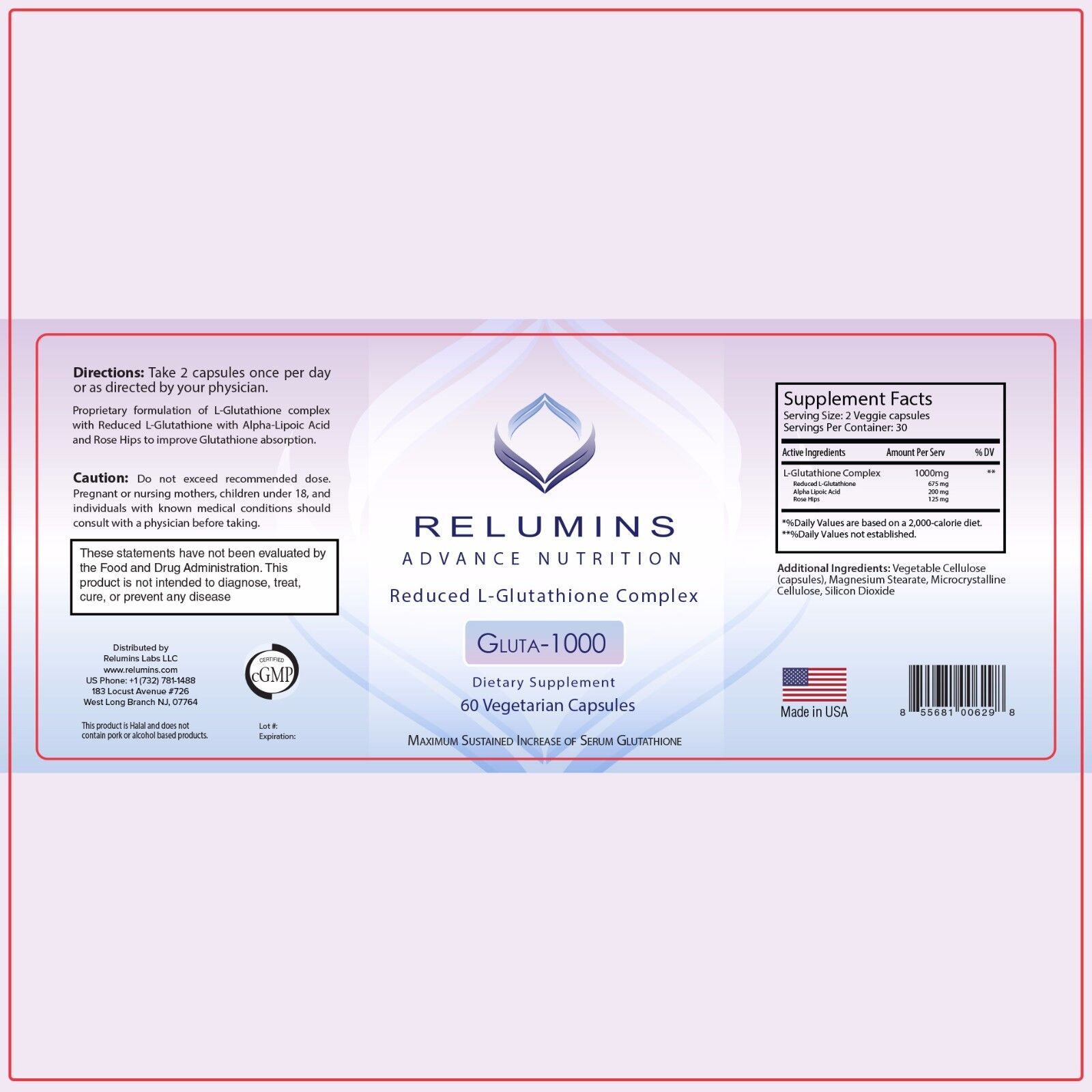 Relumins Advance Gluta 1000 Capsules - Powerful Glutathione