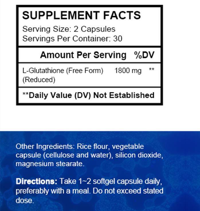 Glutathione Skin Brightening Anti-Aging Supplements