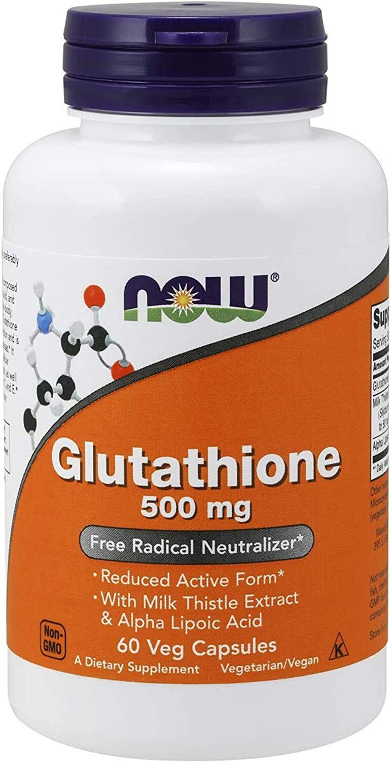 NOW Glutathione 500 mg with Milk Thistle & Alpha Lipoic Acid
