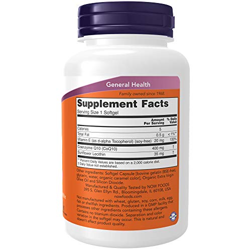 Now Foods CoQ10 400 mg Softgels, 60 Count