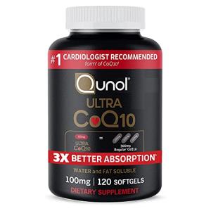 Qunol Ultra CoQ10 100mg Softgels for Heart Energy