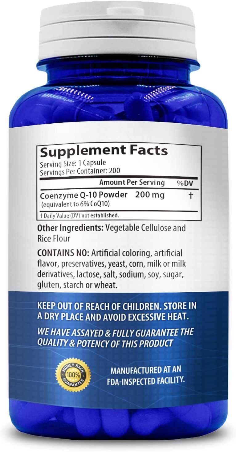 Beahava Pure CoQ10 200mg - 200 Capsules