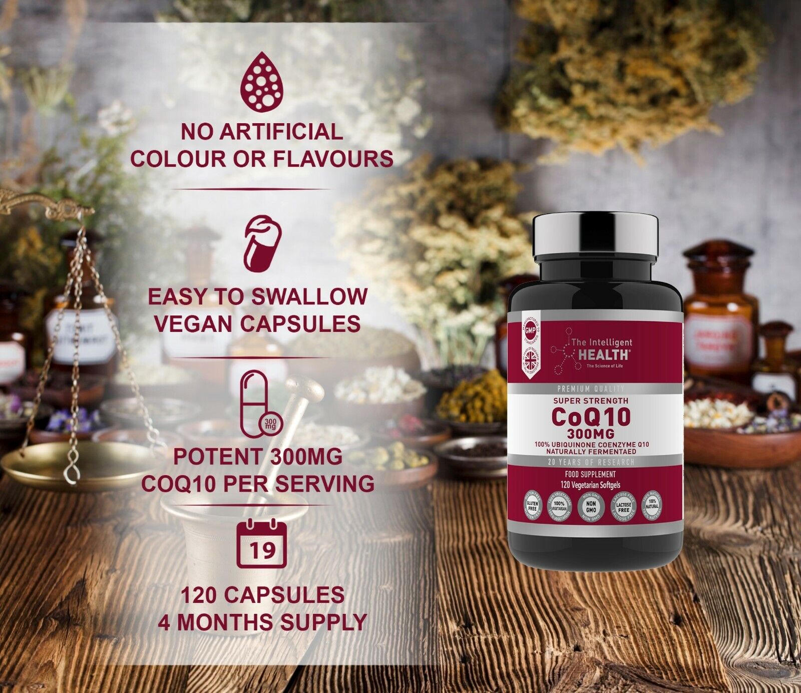 High Absorption CoQ10 300mg Vegetarian Softgels