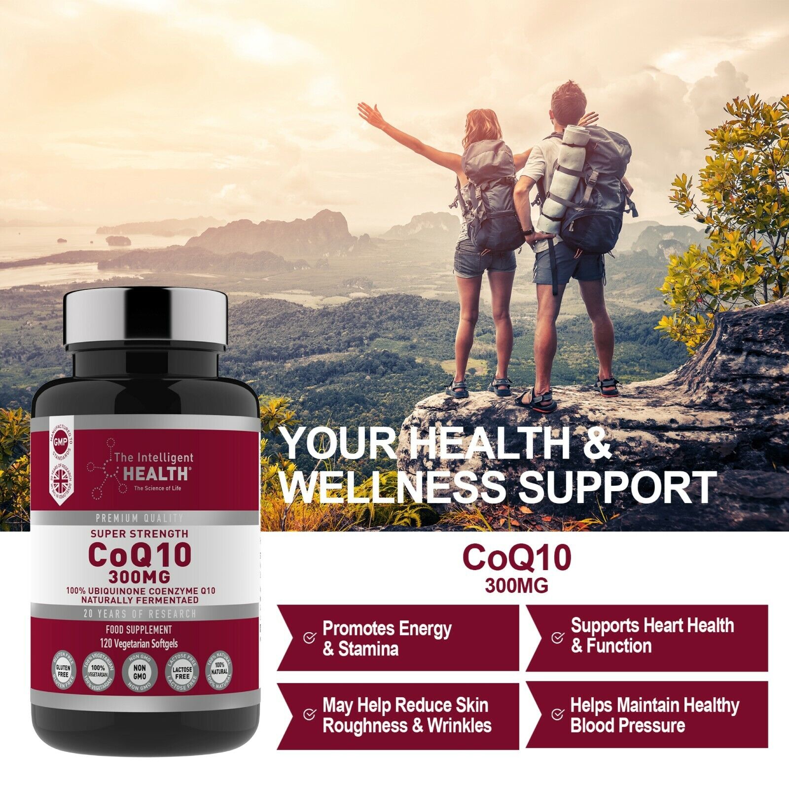 High Absorption CoQ10 300mg Vegetarian Softgels