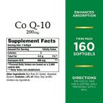 Nature’s Bounty CoQ10 200 mg Softgels - Twin Pack