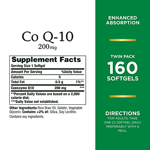 Nature’s Bounty CoQ10 200 mg Softgels - Twin Pack